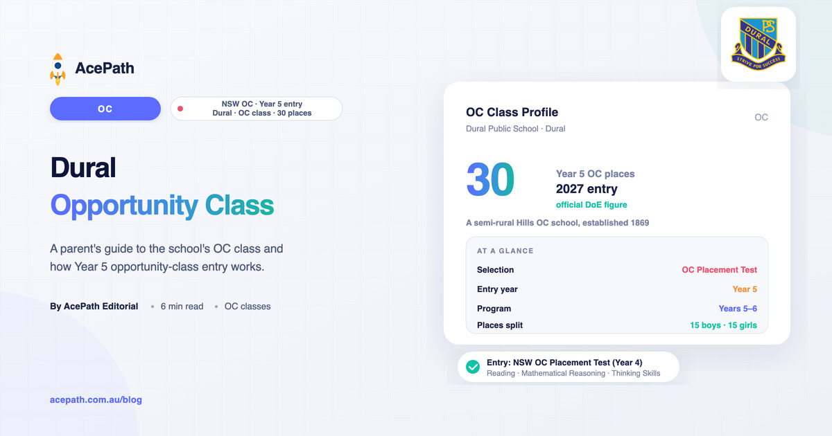 Dural Public School OC: Opportunity Class Guide — OC test prep guide by AcePath