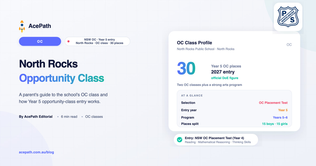 North Rocks Public School OC: Opportunity Class Guide — OC test prep guide by AcePath