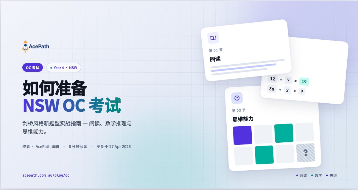 2027 年 NSW OC 考试备考指南 — OC article