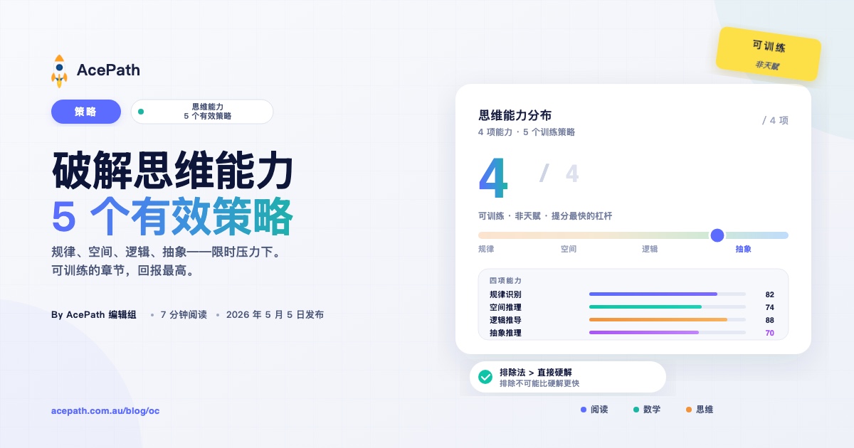 掌握思维能力：NSW OC 与精英中学的 5 大策略 — General article