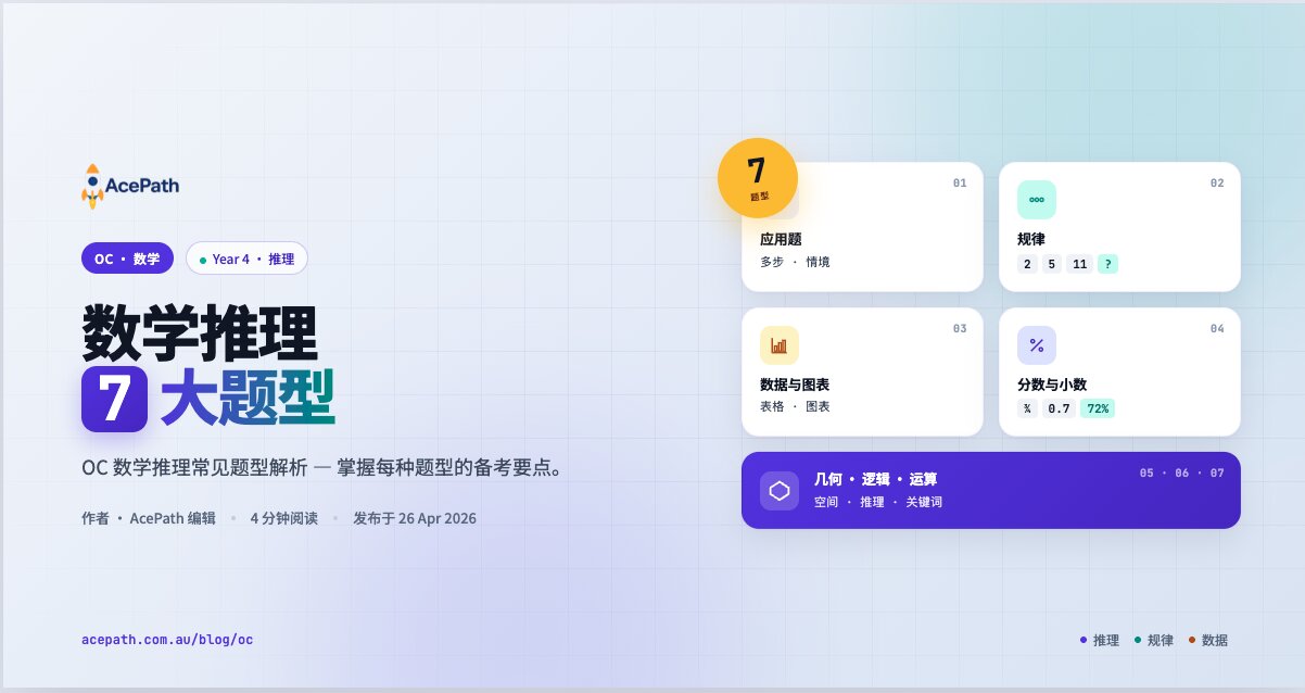 OC 数学推理：7 种必知题型 — OC article