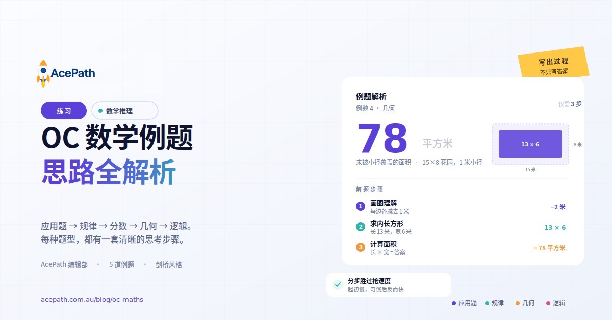 OC 数学例题详解（附完整解题思路） — OC test prep guide by AcePath