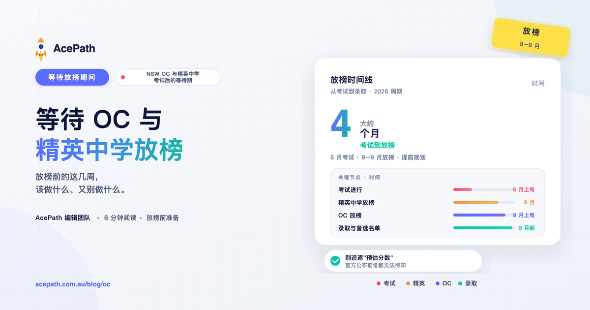 等待 OC 与精英中学放榜：这段时间该做什么、别做什么 — General test prep guide by AcePath